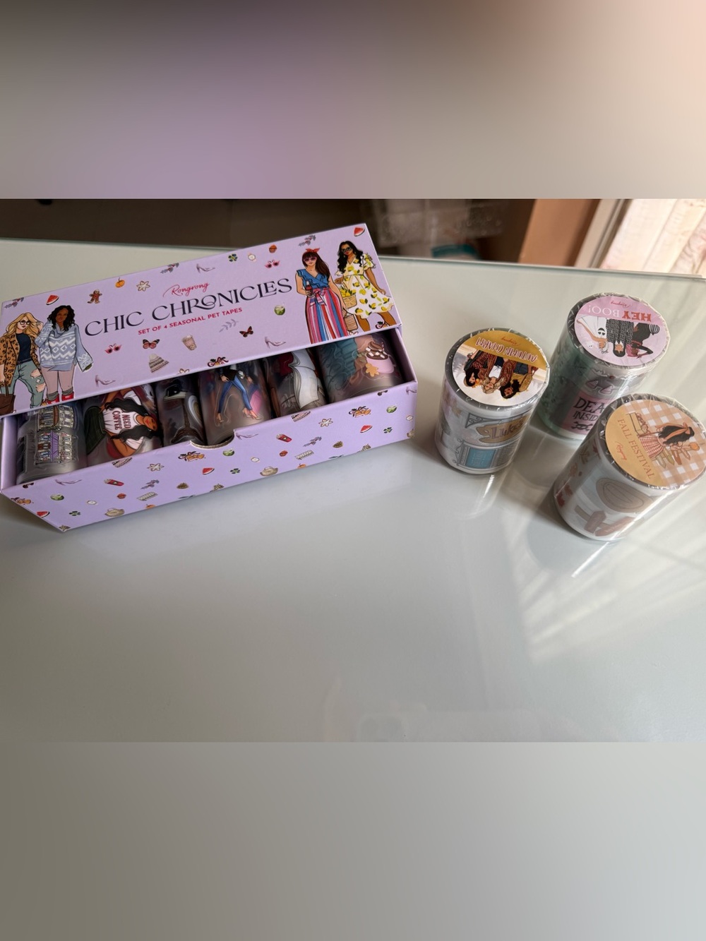 Rongrong seasonal pet tapes/ stickers plus box 💕